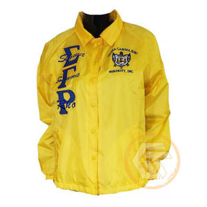 Chaqueta de Línea Bordada Personalizada de Sigma Gamma Rho, 100% Poliéster, Ropa Griega de Alta Calidad, Chaquetas Impermeables para Mujer - Product Image 5
