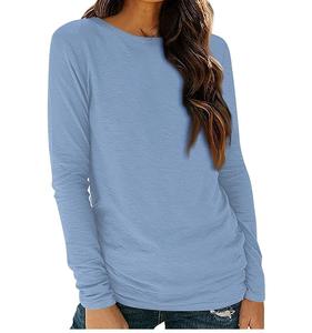 Prix d'usine logo personnalisé t-shirt à manches longues pour femmes qualité supérieure vêtements de rue en plein air t-shirts à manches longues à la mode - Product Image 5