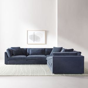 Canapé sectionnel Chesterfield en velours Monterey Light Luxury, 4 pièces, en forme de U, extensible, pour salons - Product Image 4