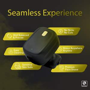 Afeitadora Eléctrica Recargable para Hombre, Color Plateado, con Doble Cuchilla, Lavable e Impermeable, para Afeitar la Cara y la Barba - Product Image 5