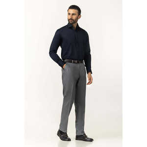 Chemises décontractées pour hommes coupe moderne anti-plis FS-LAF25-326 Printemps Formel Popeline Chambray Lin 100% Coton - Product Image 2