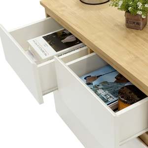 Modern 4-Drawer Bedroom <b>Storage</b> Chest, Minimalist Wood Dresser <b>Cabinet</b>, Versatile Organizer Unit for Bedroom and Home Interior - Product Image 6