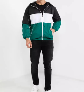Nouvelle veste coupe-vent élégante pour homme, imperméable, grande taille, avec fermeture éclair, veste coupe-vent avec capuche - Product Image 6
