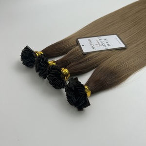 Venta al por mayor de 16 pulgadas virgen vietnamita para Ombre Color 3/5Q Extensiones de cabello recto de punta plana Extensiones de cabello humano de alta calidad - Product Image 4
