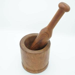 Hermoso mortero y Maja de madera en tamaños personalizados, mortero y Maja de madera artesanal, mortero y Maja de madera al por mayor - Product Image 5