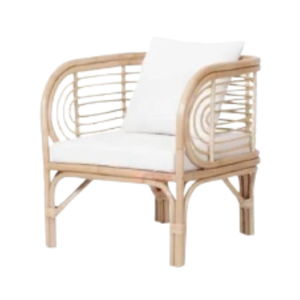 Meubles de jardin Canapé simple Salon nordique naturel Chaise en rotin d'Indonésie Fait à la main Patio Intérieur Extérieur À VENDRE - Product Image 1