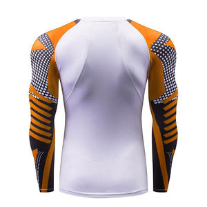 เสื้อกีฬาแขนยาวสำหรับผู้ชายเสื้อแรชการ์ดแบบระเหิดพิมพ์3D - Product Image 3