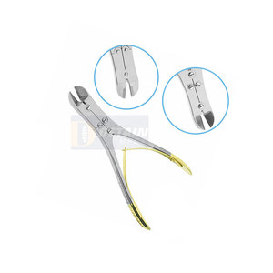 TC Hard <b>Soft</b> Pin <b>Wire</b> Cutter 8" Black Color Coated Double Action Orthopedic Surgical Instrument - Product Image 3