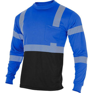 Camisetas de Trabajo de Alta Visibilidad Personalizadas de Polialgodón con Reflectores de Seguridad para la Construcción - Product Image 1