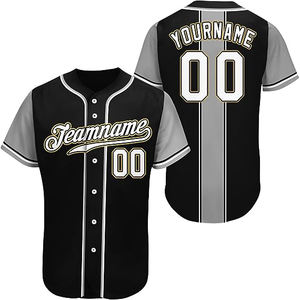 Maillot de baseball personnalisable avec broderie, séchage rapide, polyester, grande taille, ample, respirant, col en V, manches courtes - Product Image 3