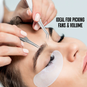 For STL-12 Curved L-Shaped Stainless Steel Tweezers Precision Tip for Professional Eyelash Extensions-Essential Supplies - Product Image 3