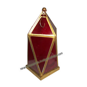 High Quality Unique Design Wedding Party Christmas Decorative Metal and <b>Glass</b> Hanging <b>Lantern</b> Available in Various Design - Product Image 4