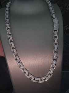 Cadena Cubana Personalizada con Moissanita VVS1, Collar de Plata de Ley 925 con Oro, Joyería de Lujo para Hombre, Regalo de Boda, Estilo Hip Hop - Product Image 3