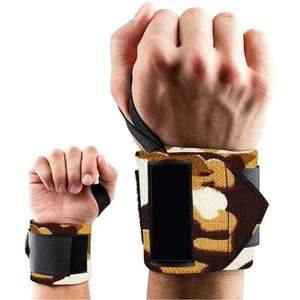 Bandes de poignet élastiques personnalisées avec logo, nylon et polyester, pour la salle de sport, la musculation, l'haltérophilie - Product Image 4