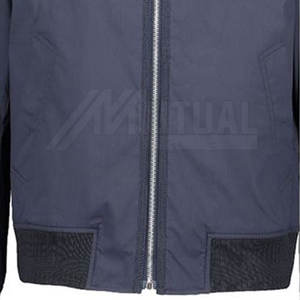 Chaqueta bomber de manga larga para hombre hecha a medida con tela de lona transpirable - Product Image 6
