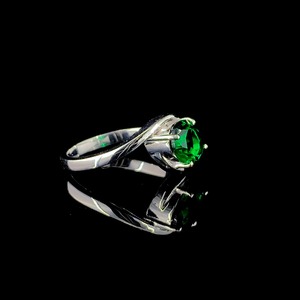 Alta calidad 1,50 CT verde moissanite boda banda 925 Plata Vintage aniversario corte ovalado regalo de moda para el Día de San Valentín - Product Image 2