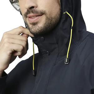 Combinaison de pluie pour hommes et femmes de haute qualité veste de pluie imperméable cyclisme course à capuche imperméable avec doublure en maille respirant - Product Image 4