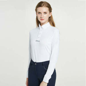 Camiseta cómoda para montar a caballo para mujer, protección UV, top ecuestre de manga larga, transpirable, de secado rápido, para verano y actividades al aire libre. - Product Image 4