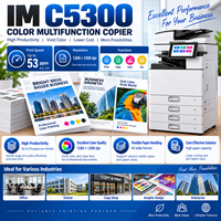 Photocopieur multifonction couleur A3 reconditionné IM C5300, 53 ppm, imprimante recto-verso, scanner, MFP, machine de photocopie numérique pour bureau, Japon