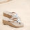 Sandalias de cuña media con corazón de cristal para mujer, chanclas con diamantes de imitación y punta abierta, plantilla acolchada de PVC/EVA para playa y verano - Product Image 3