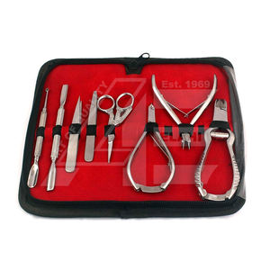 Ensemble professionnel luxueux de manucure et pédicure de haute qualité en acier inoxydable, 8 pièces, soin complet des ongles des orteils, ongles épais et lourds - Product Image 1