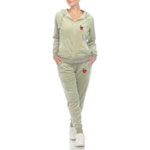 Branded Customer OEM Design Service Women Fashion Custom Plain Hooded <b>Velour</b> 100% Cotton <b>Tracksuits</b> - Product Image 5
