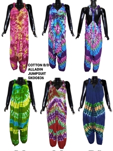 Boho Aladdin จั๊มสูทผ้าฝ้าย | ดีไซน์ติดกระดุม | น้ำหนักเบาและสวมใส่สบายสำหรับเครื่องแต่งกายทั้งในฤดูร้อน - Product Image 5