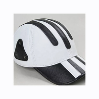 Sombrero de cuero de 5 paneles/gorras de cuero personalizadas/gorra SnapBack de ala plana de cuero