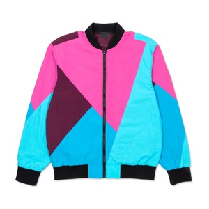 Veste coupe-vent en nylon imperméable pour femme, de qualité supérieure, avec logo personnalisé, blocs de couleur, fermeture éclair, respirante, vente en gros - Product Image 1