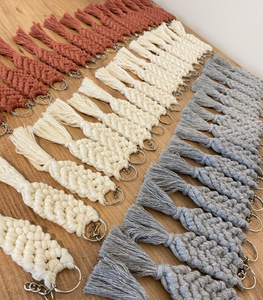 Beautifully Handmade Handmade Macrame Keychains Handmade Macrame Keychain - Product Image 1