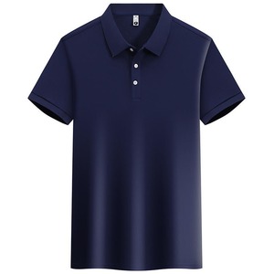 T-shirts polo personnalisés en coton doux de haute pureté polos anti-rides sur la taille des hommes pour le personnel avec logo - Product Image 4