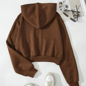 Sudaderas con Capucha Cortas para Mujer, Casuales y Elegantes, de Alta Calidad, Estampadas y Bordadas, de Forro Polar Ecológico, Transpirables y de Secado Rápido para Invierno - Product Image 6