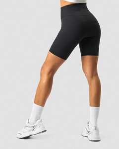 Shorts de yoga pour femmes en gros personnalisés, taille haute, style motard, sans couture à l'avant, effet push-up, élastiques, pour la course à pied et le fitness - Product Image 2