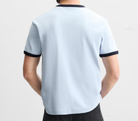 Özel erkek pamuk ekip boyun T-Shirt kontrast yaka Retro Vintage zil Tee tasarım Streetwear karakter desen giyim