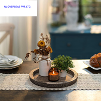 Plateau décoratif en cuivre doré pour bougies, style rustique, pour bougies chauffe-plat et bougies piliers, pour Noël et mariages, par NJ Haryana