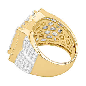 Anillo de Boda para Hombre, Diseño Moderno, Estilo Hip Hop, Chapado en Rodio, Plata 925, con Incrustaciones de Moissanita de Corte Redondo - Product Image 4