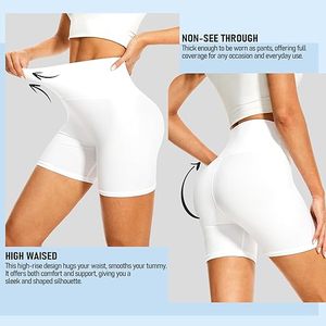 Short de motard pour femme avec poches Taille haute Contrôle du ventre Spandex Workout Yoga Athletic Gym Shorts - Product Image 3