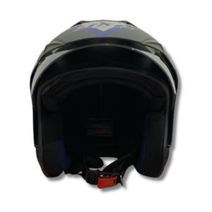 Casco mate azul de alta calidad BXP GL Neo Speed | Casco de motocicleta certificado SNI de color sólido para adultos - Product Image 4