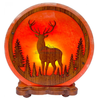 Lampe en sel de l'Himalaya sculptée en 3D JOBAK JS-3D, écologique, avec logo personnalisé, styles Feng Shui, certifiée ISO, directement de l'usine