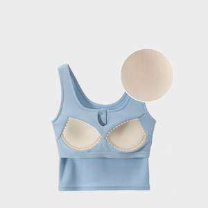 Nueva venta al por mayor en blanco mujeres Tank Tops algodón poliéster chaleco sin costuras Slim Rib camiseta femenina transpirable sin mangas chaleco camiseta - Product Image 4