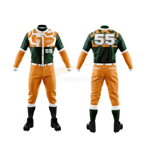 Vente en gros d'usine Ensemble de vêtements de sport avec maillot de baseball à boutons pour hommes, uniforme de baseball respirant pour hommes - Product Image 2