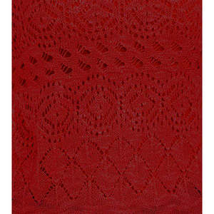 Cardigan da donna casual American Rag Junior in maglia pointelle rossa con maniche svasate, top alla moda per l'autunno inverno - Product Image 3