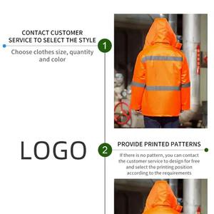 Men's Knee-Length Workwear Jacket with Multi-Pockets Customized OEM Design Wholesale Price Safety <b>Working</b> <b>Wear</b> Sale - Product Image 5