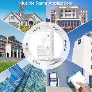 Phòng khách sạn Ánh sáng chuyển đổi không thấm nước RF433 1-gang điều khiển không dây Kit với 10A Receiver đa-từ xa hỗ trợ chuyển đổi không dây - Product Image 2