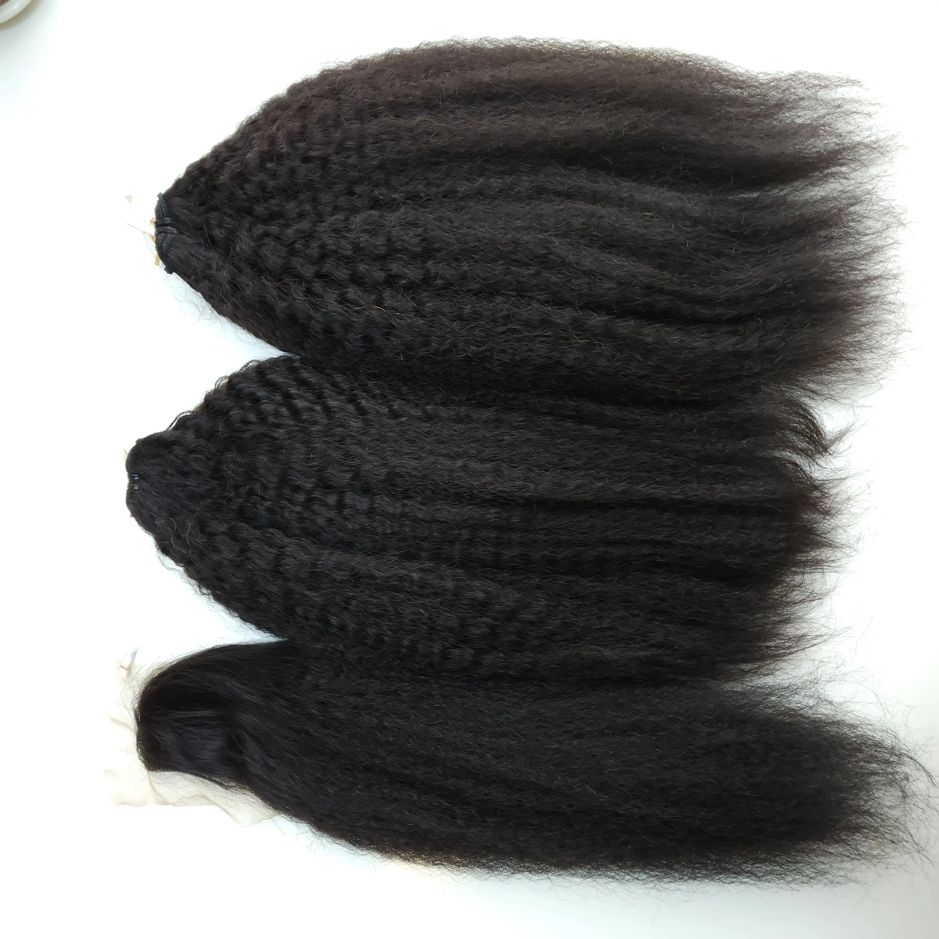 Kinky/ Yaki Straight Wholesale 100% Raw Human Hair Extensions Bundles High Quality Vendors Vietnam Human Hair Bundles