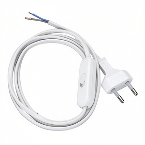 Câble électrique blanc PP0372 pour abat-jour avec interrupteur H03VVH2-F 2x0,75 mm² (1,5 m) Câbles d'alimentation - Product Image 2