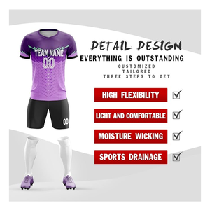 Uniforme de fútbol de color degradado hecho en fábrica de la mejor calidad para hombres Juego de camisetas de sublimación de primera calidad para adultos Estilo óptimo - Product Image 2