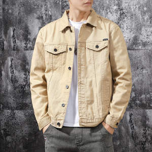 Chaqueta vaquera para exteriores para hombre de último diseño, estilo callejero, cortavientos de invierno informal liso, con capucha delantera, forrado de lana, OEM ODM - Product Image 6