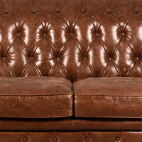 Canapé Chesterfield en cuir véritable |   Canapé 3 places capitonné vintage style Mid-Century Modern |   Meubles de luxe pour appartements, hôtels, villas et maisons