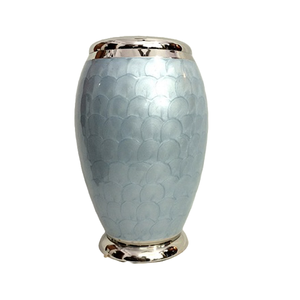 Urna de cremación grabada en níquel blanco agradable ataúd de almacenamiento de cenizas de Metal de estilo americano para adultos - Product Image 3